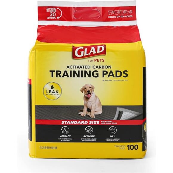 Black Charcoal Puppy Pads 23" x 23" AllinOne Puppy Potty Training Pads - Picture 1 of 7